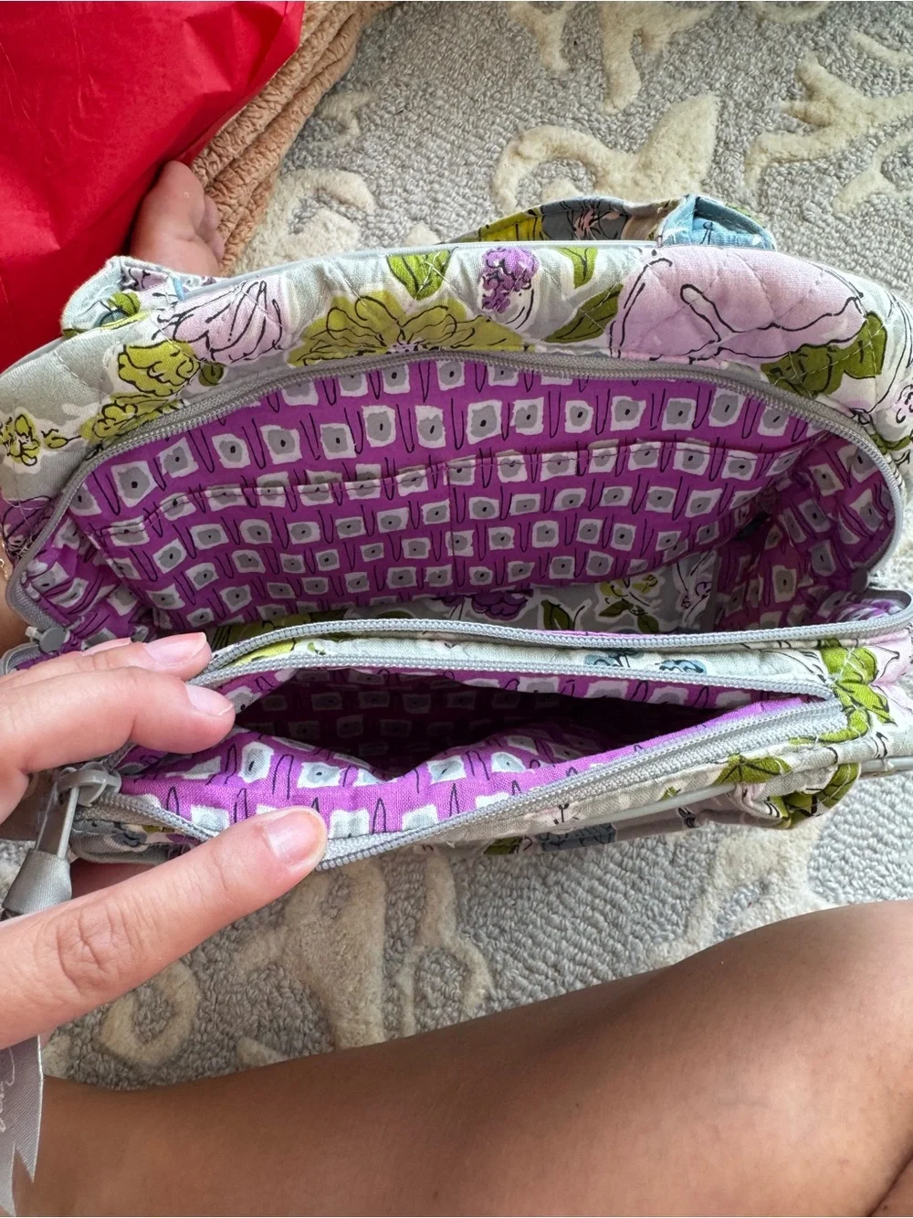 Vera Bradley “watercolor” Bowler Satchel Bag